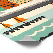 Malmo Zweden Kunst Vintage Reizen Illustratie Poster (Hoek)