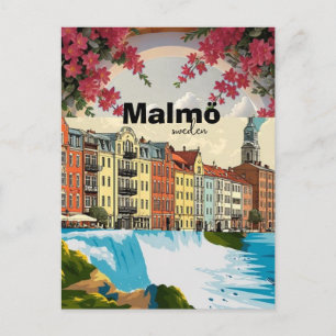 Malmö Zweden Reisposter Briefkaart