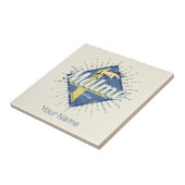 Malmo Zweden Retro Flag  Moose Souvenir Tegeltje (Zijkant)