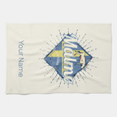 Malmo Zweden Retro Flag  Moose Souvenir Theedoek (Horizontaal)