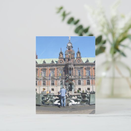 Malmö Zweden - stadhuis Briefkaart (Staand voorkant)