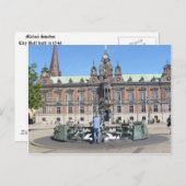 Malmö Zweden - stadhuis Briefkaart (Voorkant / Achterkant)