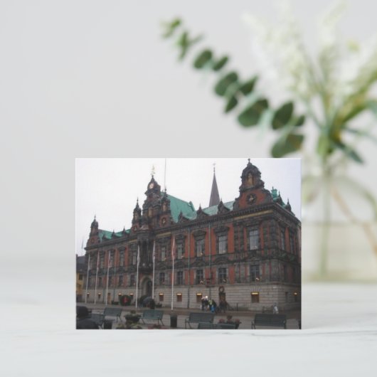 Malmö Zweden - stadhuis Briefkaart (Staand voorkant)