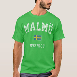 Malmo Zweden Sverige Atletiek Sport familie T-shirt