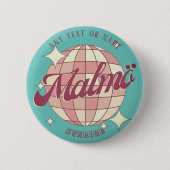 Malmö Zweden Sverige decoratie accessoire Ronde Button 5,7 Cm (Voorkant)