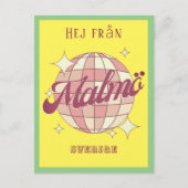 Malmö Zweden Sverige retro kleurrijk Briefkaart (Voorkant)