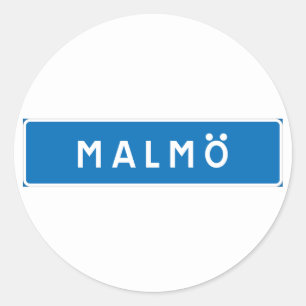 Malmö, Zweeds verkeersbord Ronde Sticker