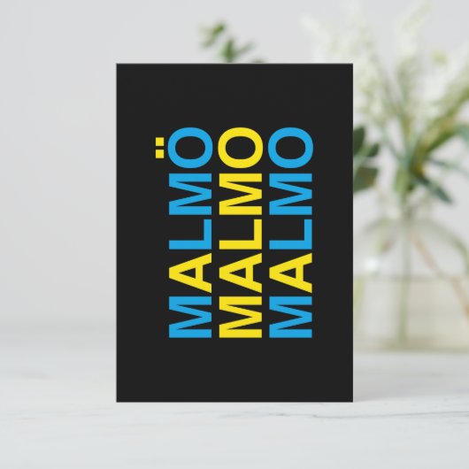 MALMO Zweedse vlag (Staand voorkant)