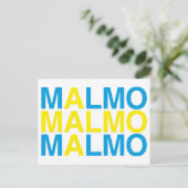 MALMO Zweedse vlag Briefkaart (Staand voorkant)