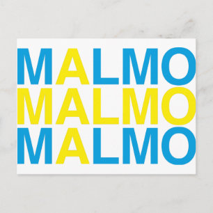 MALMO Zweedse vlag Briefkaart