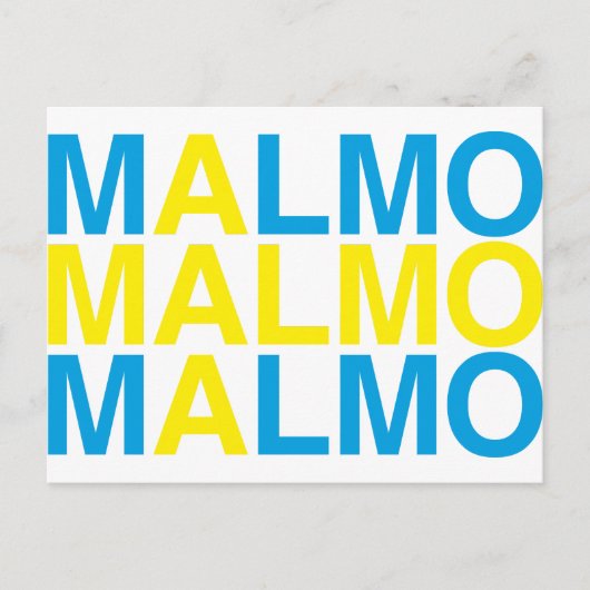 MALMO Zweedse vlag Briefkaart (Voorkant)