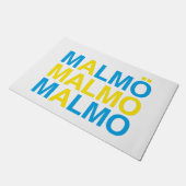 MALMO Zweedse vlag Deurmat (Schuin)