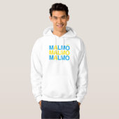MALMO Zweedse vlag Hoodie (Voorkant volledig)