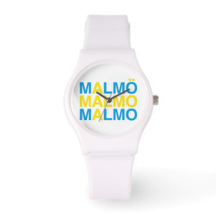 MALMO Zweedse vlag Horloge