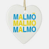 MALMO Zweedse vlag Keramisch Ornament (Rechts)