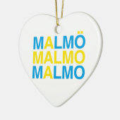 MALMO Zweedse vlag Keramisch Ornament (Links)