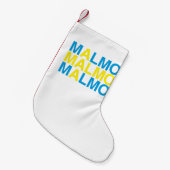 MALMO Zweedse vlag Kleine Kerstsok (Voorkant (Hangend))
