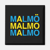 MALMO Zweedse vlag Magneet (Voorkant)