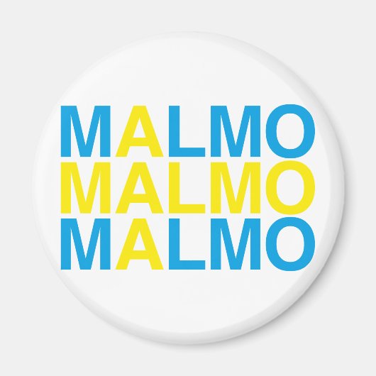 MALMO Zweedse vlag Magneet (Voorkant)