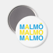 MALMO Zweedse vlag Magneet (Voorkant / Achterkant)