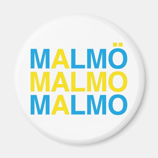 MALMO Zweedse vlag Magneet (Voorkant)