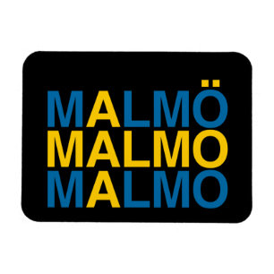 MALMO Zweedse vlag Magneet
