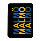 MALMO Zweedse vlag Magneet (Verticaal)