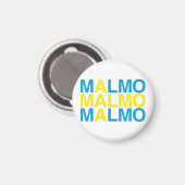 MALMO Zweedse vlag Magneet (Voorkant / Achterkant)