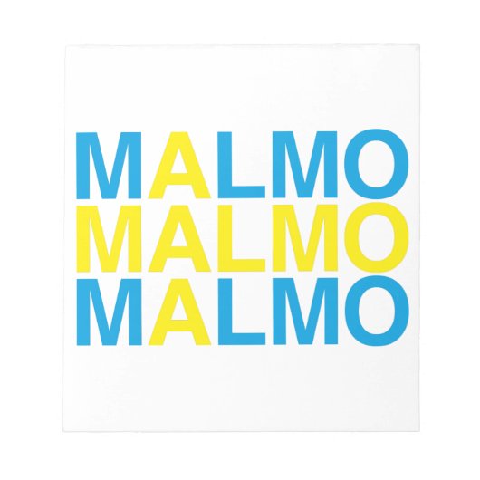 MALMO Zweedse vlag Notitieblok (Voorkant)