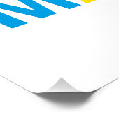 MALMO Zweedse vlag Perfect Poster (Hoek)