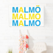 MALMO Zweedse vlag Spandoek (Insitu)