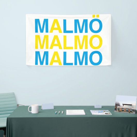 MALMO Zweedse vlag Spandoek (Beurs)