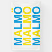 MALMO Zweedse vlag Spandoek (Verticaal)