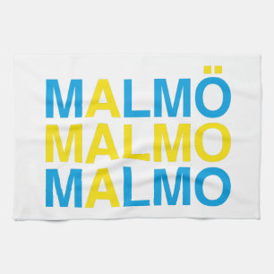 MALMO Zweedse vlag Theedoek