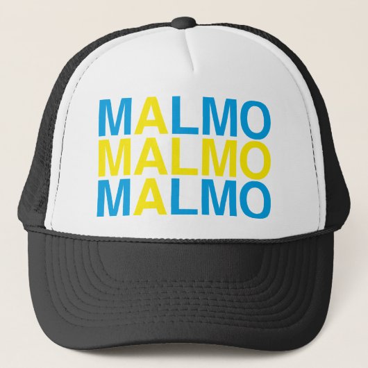 MALMO Zweedse vlag Trucker Pet (Voorkant)