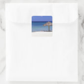Malmok Beach, Aruba, Nederlandse Antillen Vierkante Sticker (Tas)