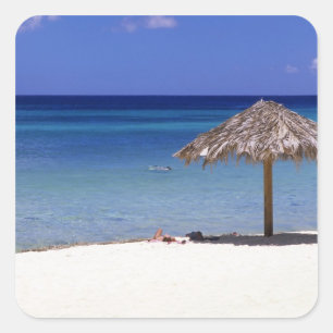 Malmok Beach, Aruba, Nederlandse Antillen Vierkante Sticker