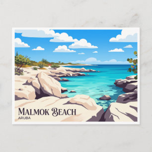 Malmok Beach Noord Aruba Briefkaart