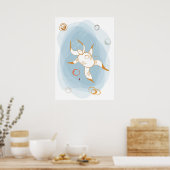 Malo zwevend in de ruimte poster (Keuken)