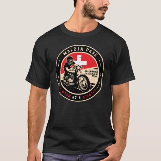 Maloja Pass | Zwitserland | Motorfiets T-shirt (Voorkant)