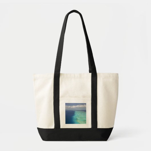 Malolo Barrier Reef van Malolo Island, Fiji Tote Bag (Voorkant)