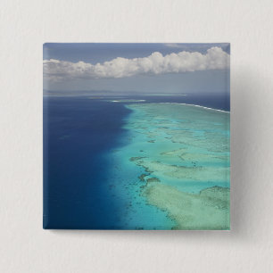 Malolo-barrièrerif voor de kust van Malolo-eiland, Vierkante Button 5,1 Cm