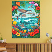 Malolo en surf kunst canvasprint canvas afdruk (Insitu (Woonkamer))