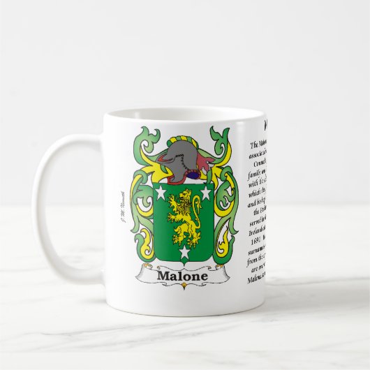 Malone Family Coat of Arms mok (Links)