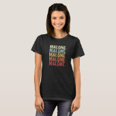 Malone Florida Malone FL Retro tekst T-shirt (Voorkant volledig)