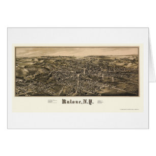 Malone, NY Panoramic Map - 1886