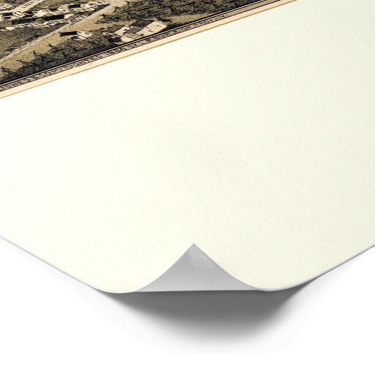 Malone, NY Panoramic Map - 1886 Poster (Hoek)