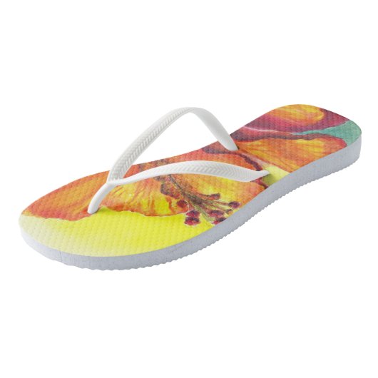 Malorie Arisumi Hibiscus flipflops slipppers Teenslippers (Schuin)