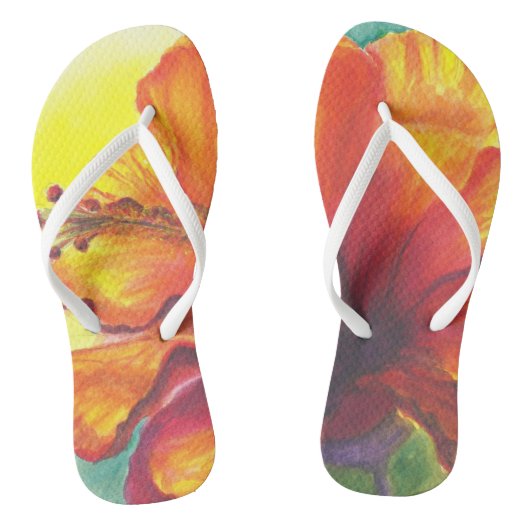 Malorie Arisumi Hibiscus flipflops slipppers Teenslippers (Voetbed)