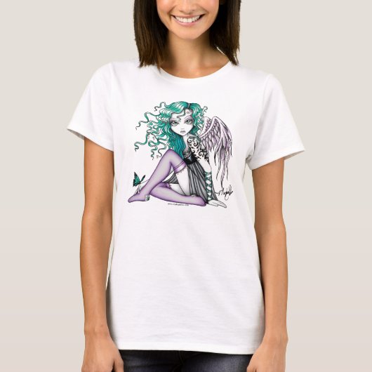 "Malory" Cute Tattoo Violet Angel Tanktop (Voorkant)